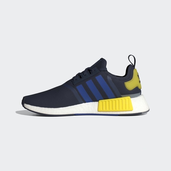 Shoes | Adidas Nmd R1 Night Indigo Royal Blue Yellow Size 85 | Poshmark